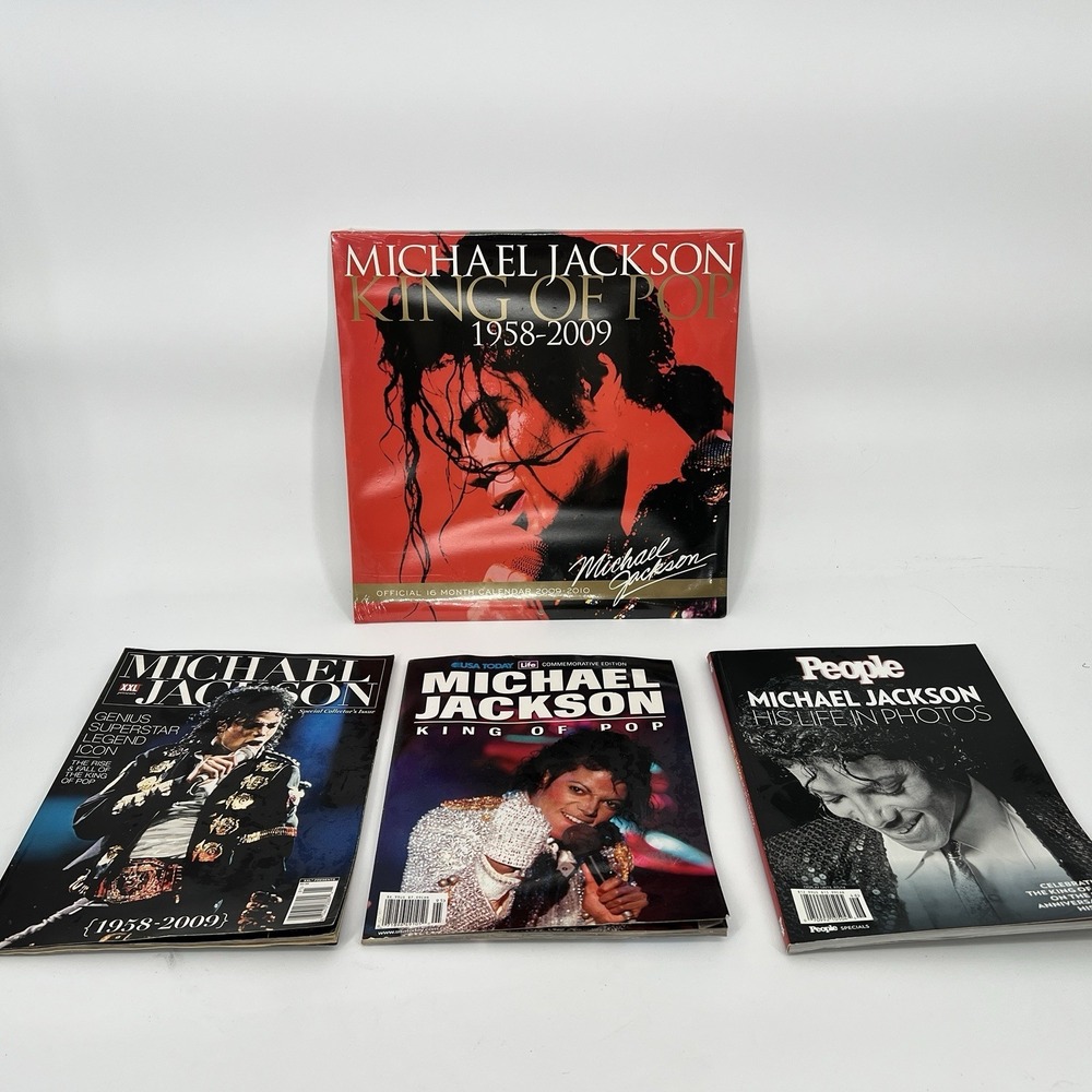 Michael Jackson‎ Memorabilia 3 Magazines, 1 Calendar (calendar Is Sealed)